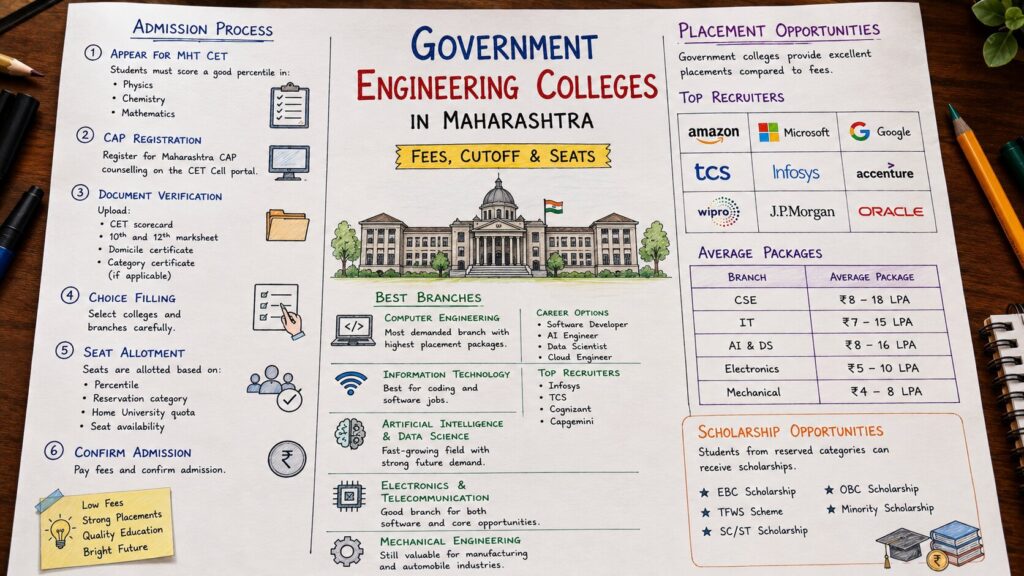 Government Engineering Colleges in Maharashtra — Fees, Cutoff and Seats