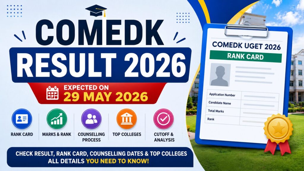 COMEDK Result 2026 (Out Soon) – Check Rank Card, Scorecard, Counselling & Cutoff