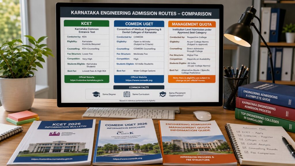 COMEDK vs KCET vs Management Quota
