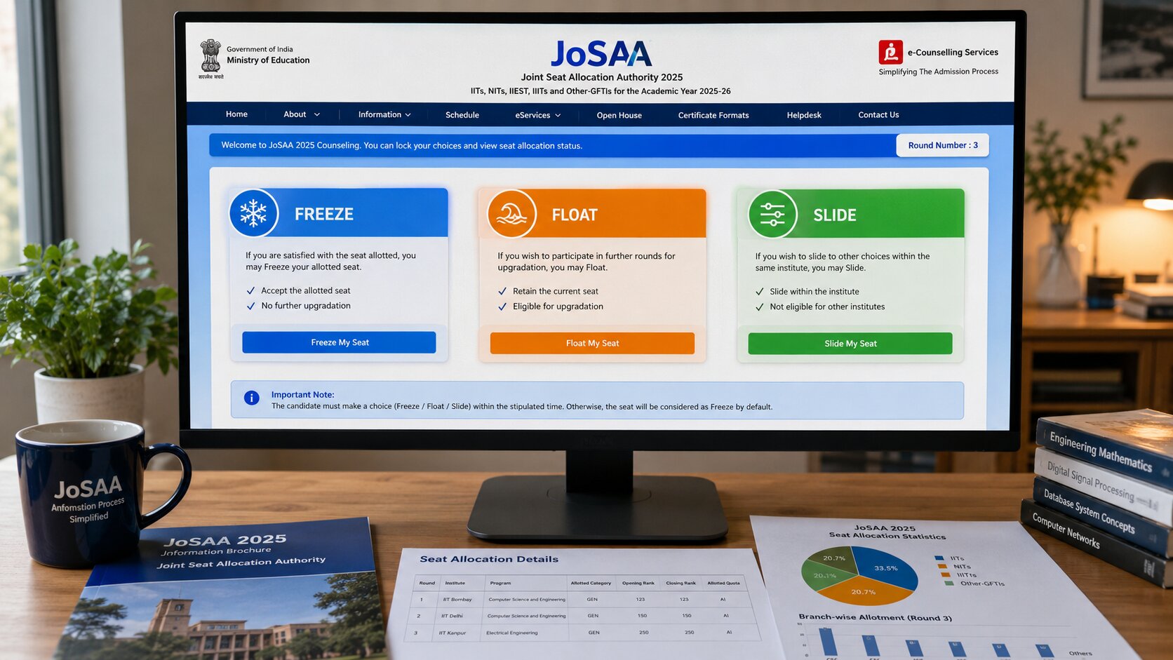 JoSAA Freeze vs Float vs Slide