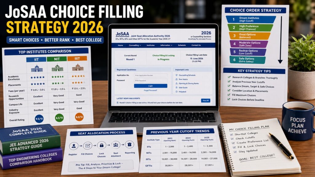 JoSAA choice filling strategy