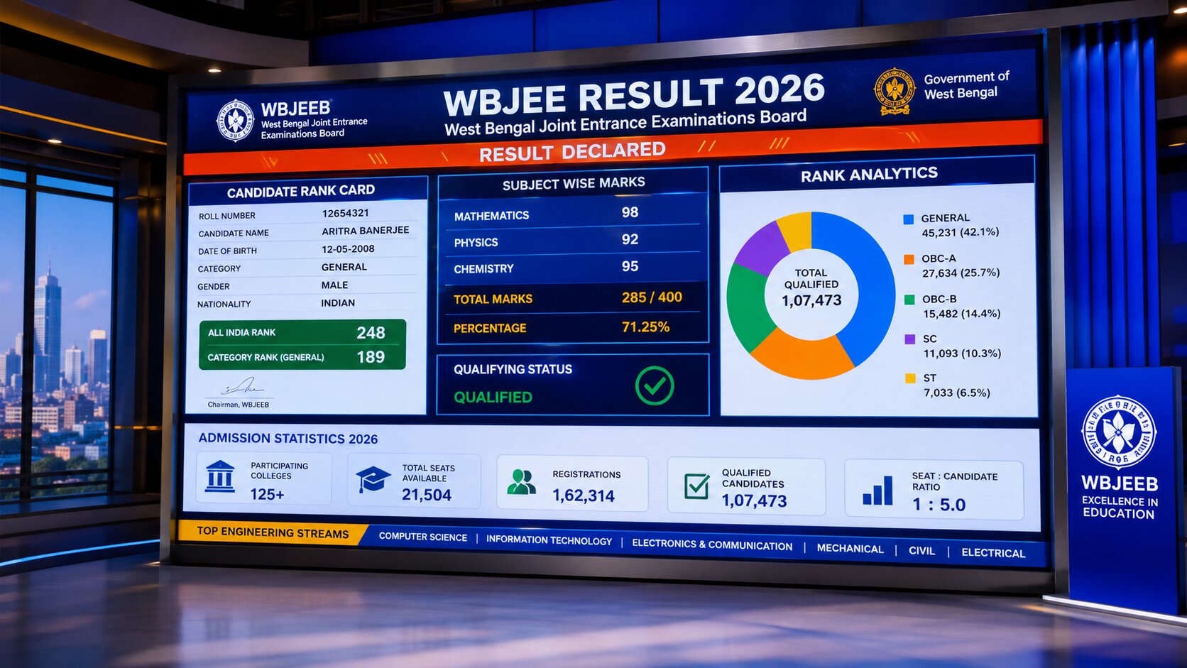 WBJEE Result 2026 Declared