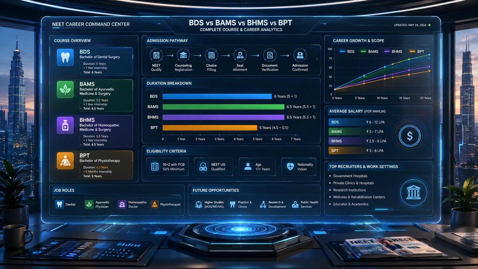 BDS vs BAMS vs BHMS vs BPT