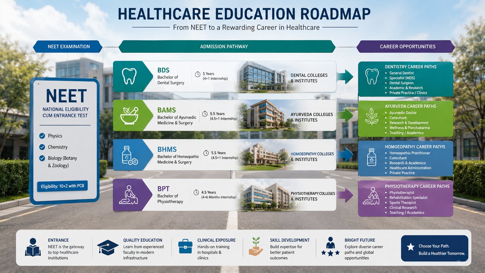 BDS vs BAMS vs BHMS vs BPT