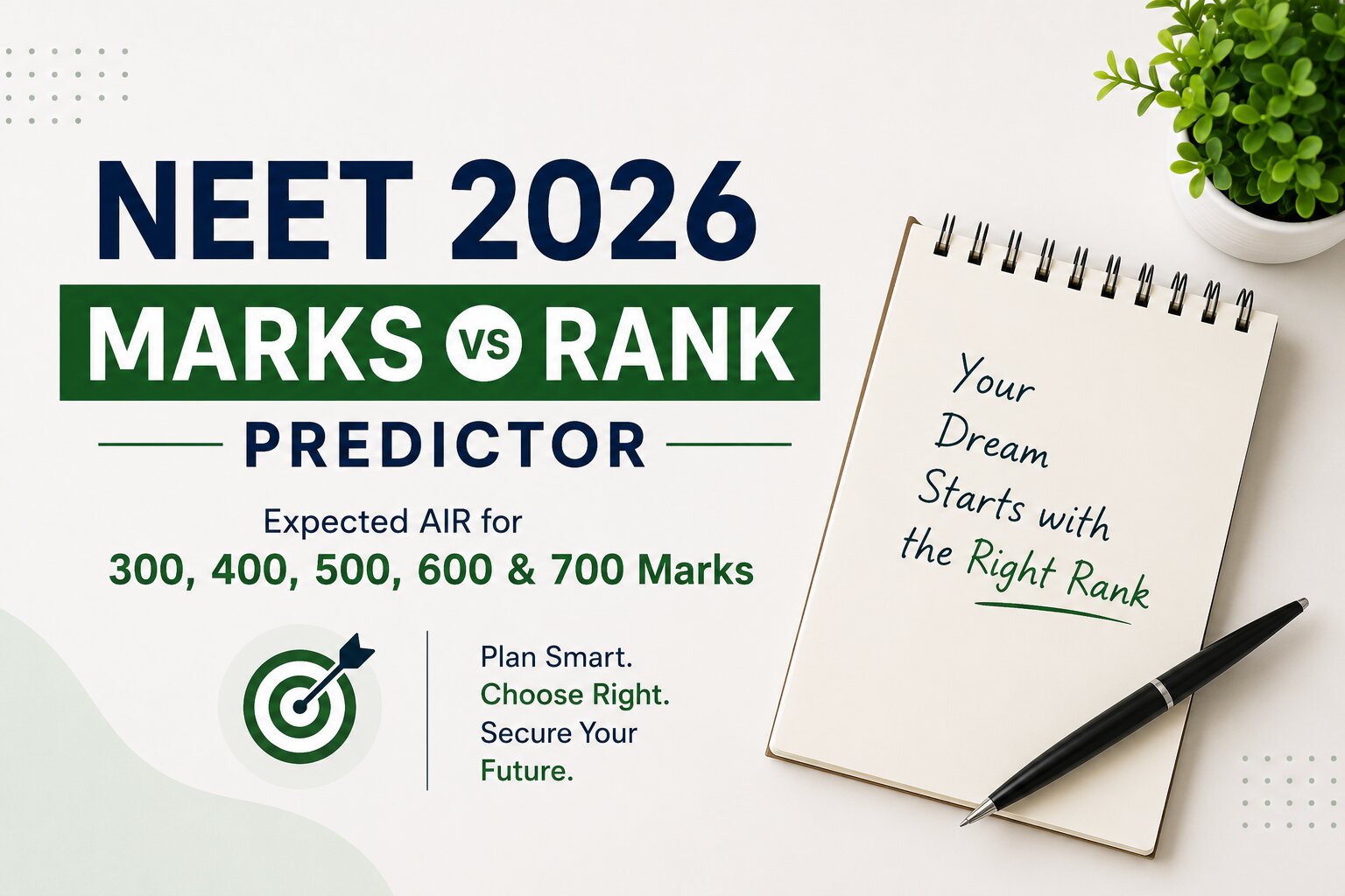 NEET 2026 Marks vs Rank Predictor