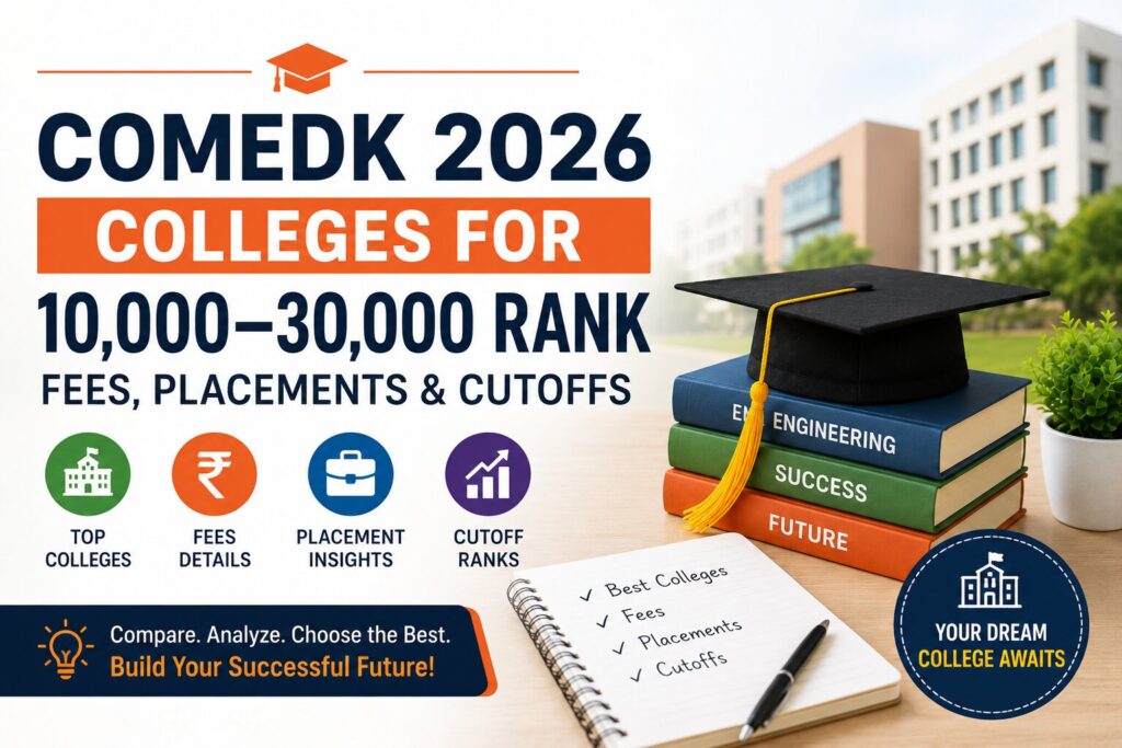 COMEDK 2026 Colleges for 10000–30000 Rank