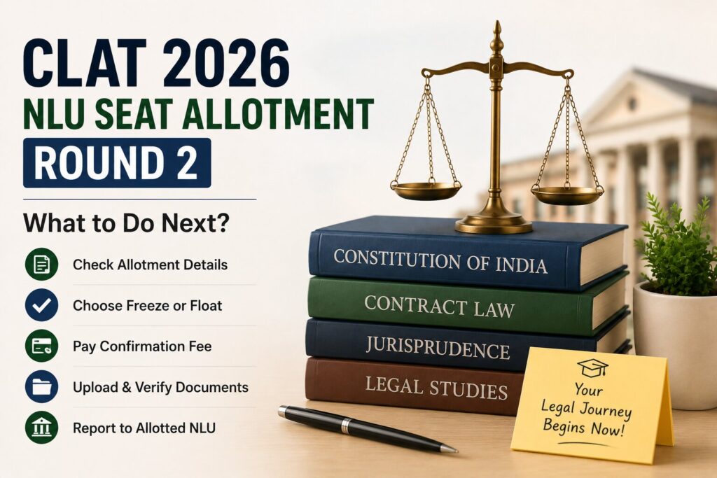 CLAT 2026 NLU seat allotment round 2