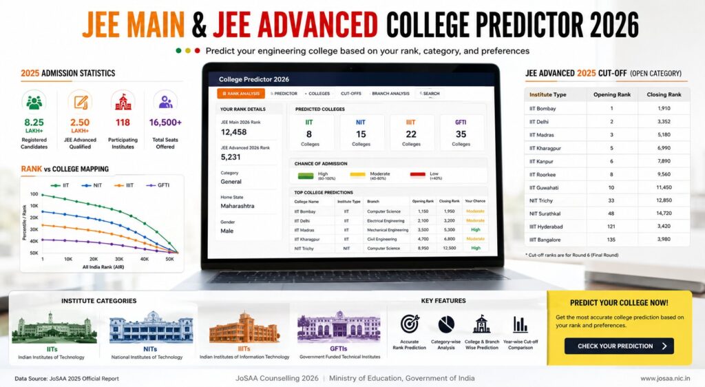 JEE Main and JEE Advanced College Predictor
