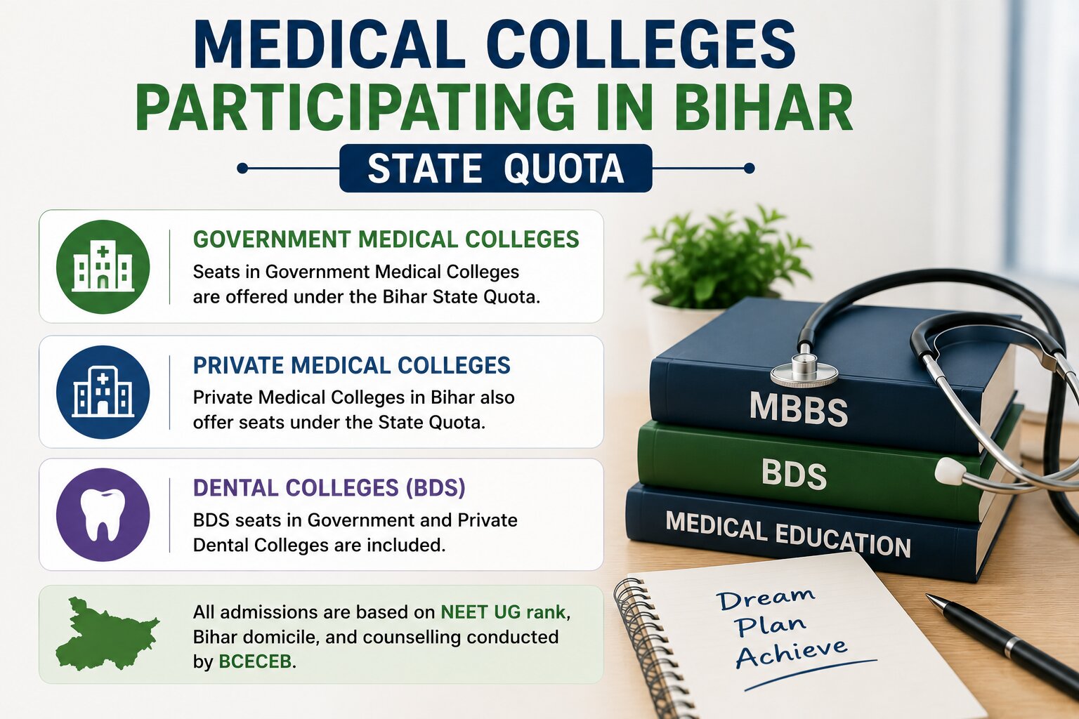 NEET state quota counselling Bihar 2026