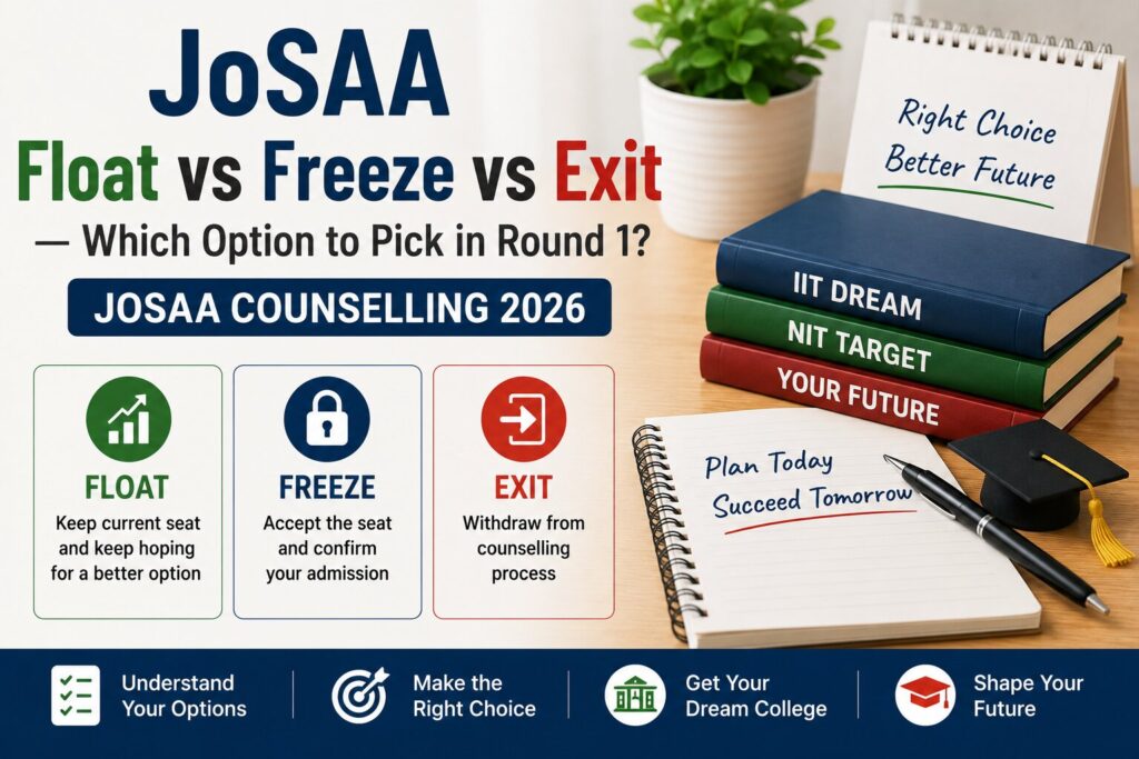 JoSAA Float vs Freeze vs Exit