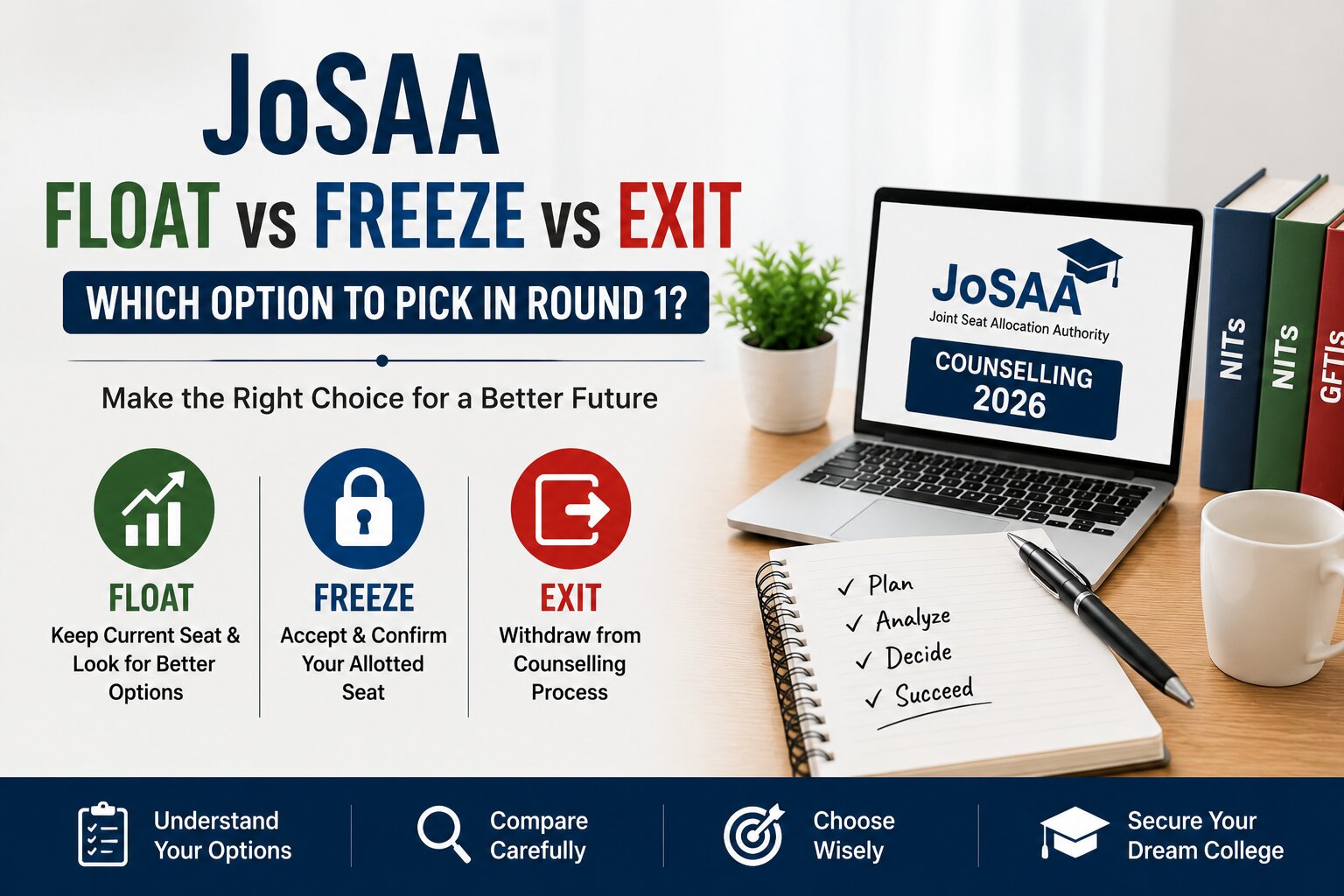 JoSAA Float vs Freeze vs Exit