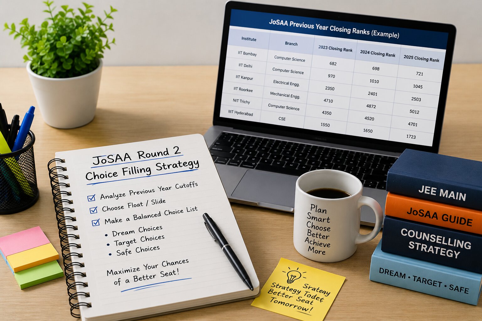 JoSAA Round 2 Choice Filling Strategy