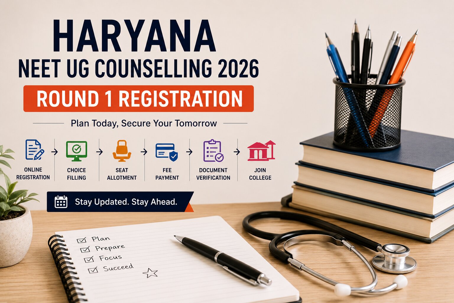 Haryana NEET UG Counselling 2026 Round 1 Schedule