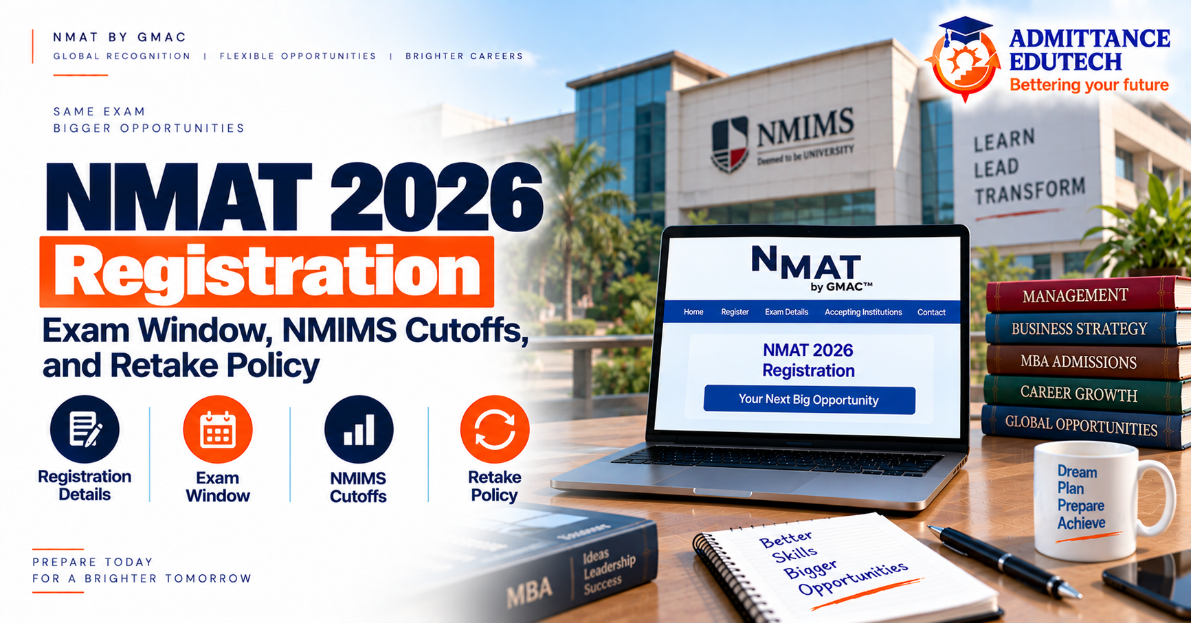NMAT 2026 Registration: Exam Window, NMIMS Cutoffs, and Retake Policy