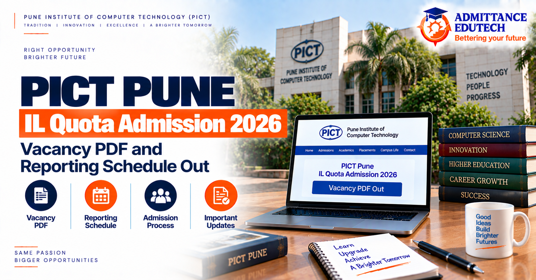 PICT Pune IL Quota Admission 2026: Vacancy PDF and Reporting Schedule Out