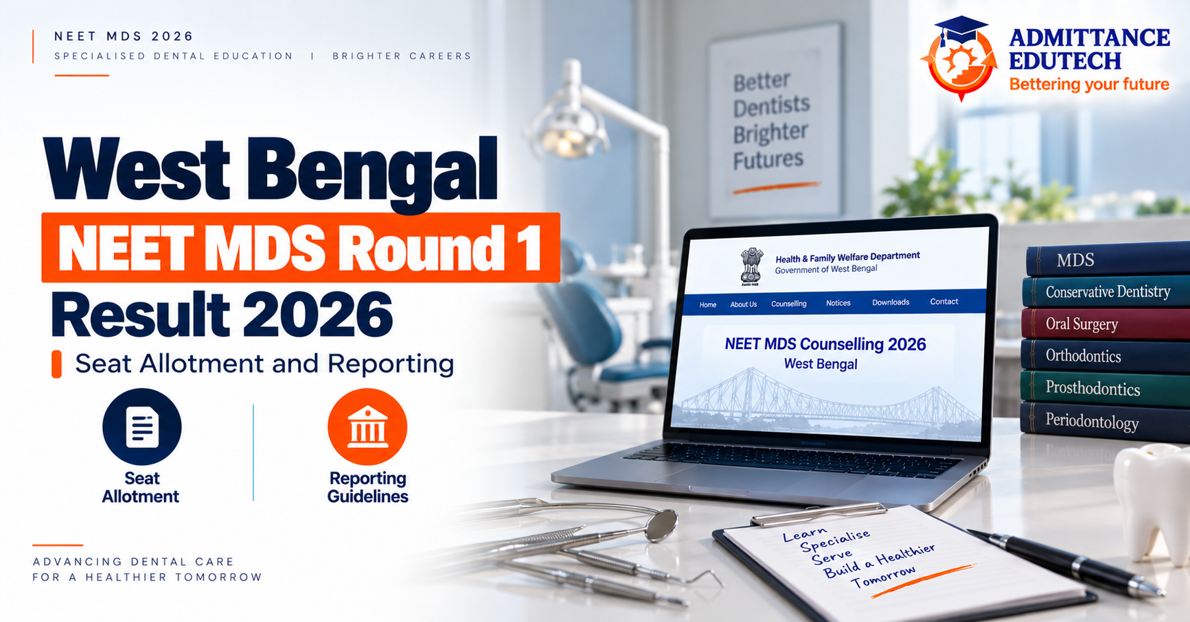 West Bengal NEET MDS Round 1 Result 2026: Seat Allotment and Reporting