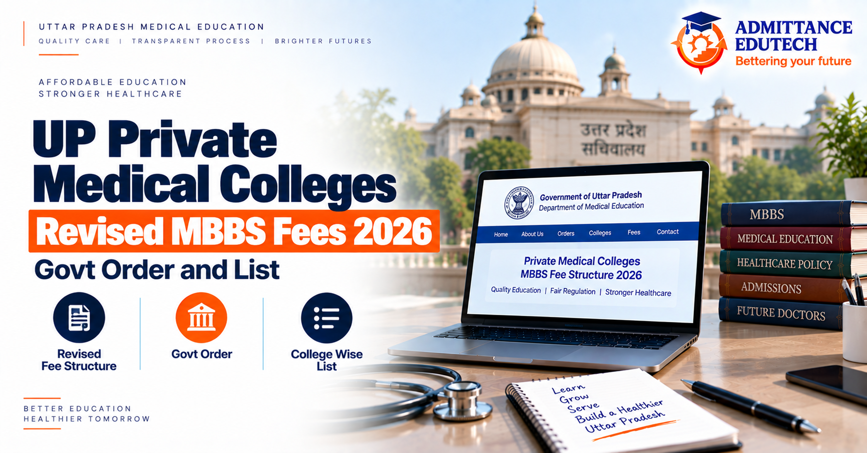 UP Private Medical Colleges Revised MBBS Fees 2026: Govt Order and List