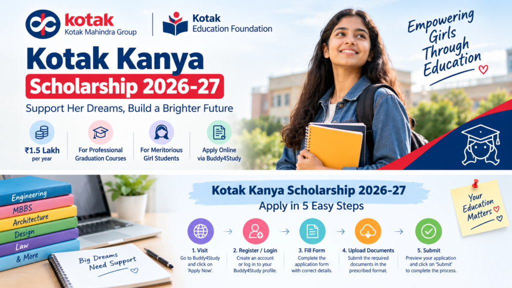 Kotak Kanya Scholarship 2026-27