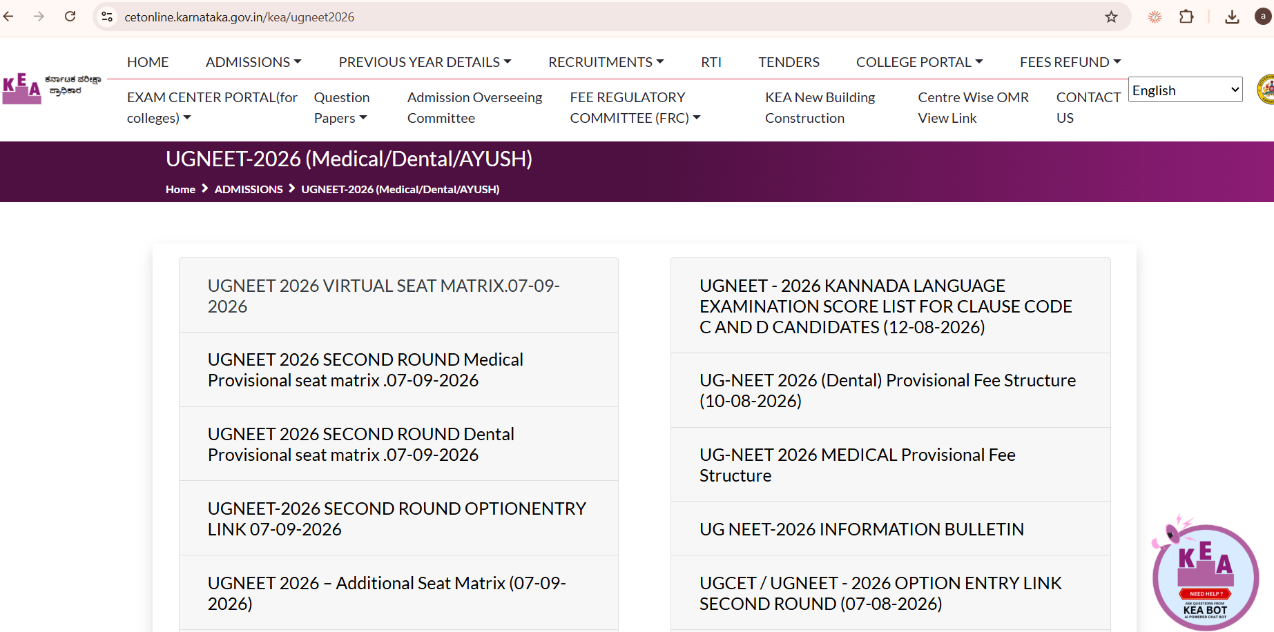 Karnataka NEET UG Round 2 Option Entry: Dates, Seat Matrix, Choice Locking, and College Preference Guide
