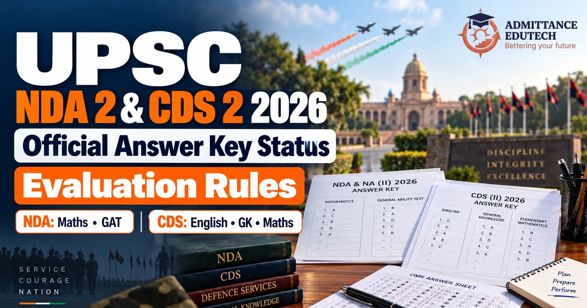 UPSC NDA 2 and CDS 2 Answer Key 2026: Official Rules and Simple Score Guide