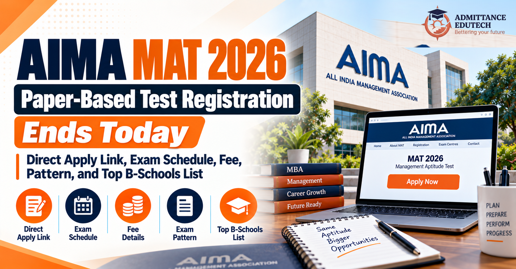 AIMA MAT 2026 Paper-Based Test Registration Ends Today: Direct Apply Link, Exam Schedule, Fee, Pattern, and Top B-Schools List
