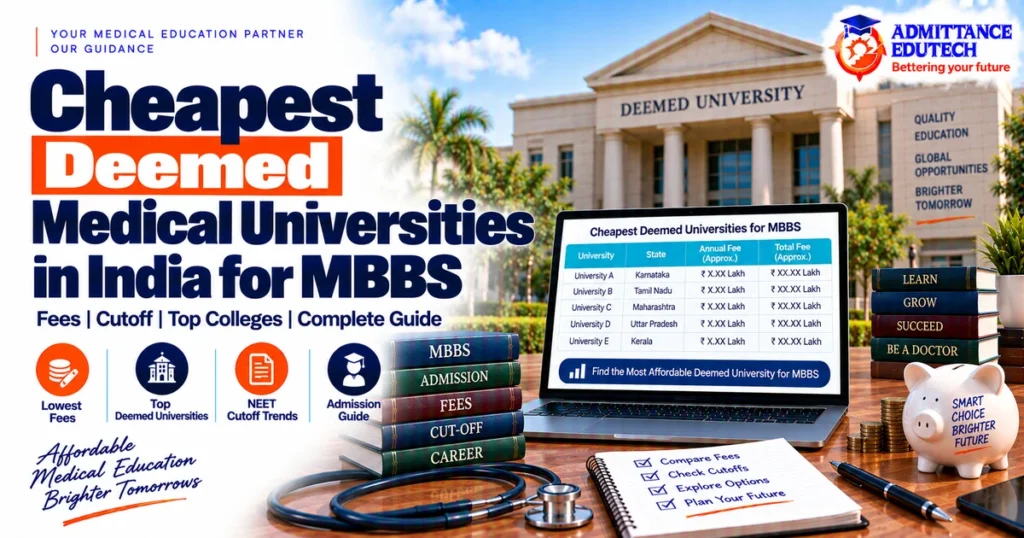 Cheapest Deemed Medical Universities in India for MBBS