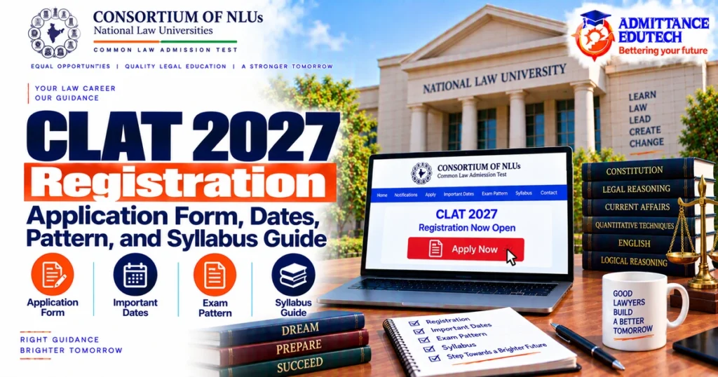 CLAT 2027 Registration: Application Form, Dates, Pattern, and Syllabus Guide
