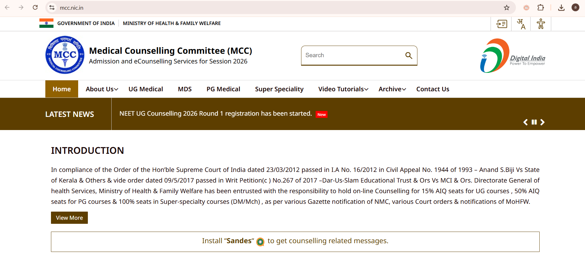 MCC NEET PG Round 1 Allotment Result Out: Download Link and Reporting
