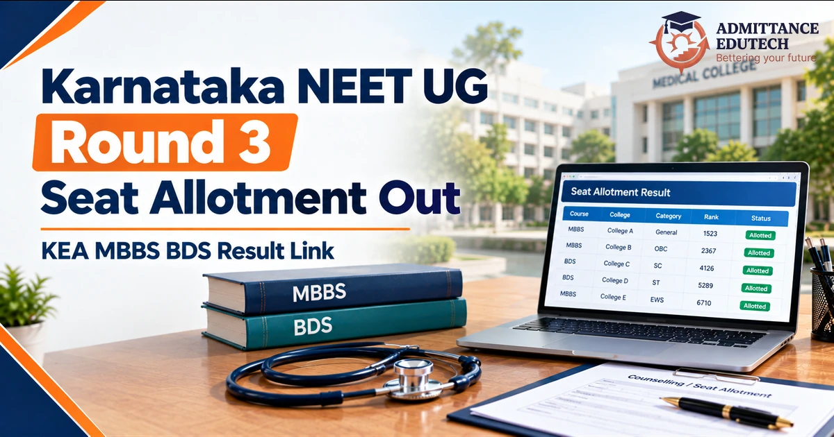 Karnataka NEET UG Round 3 Seat Allotment Out: KEA MBBS BDS Result Link
