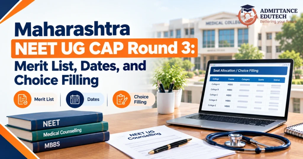 Maharashtra NEET UG CAP Round 3: Merit List, Dates, and Choice Filling