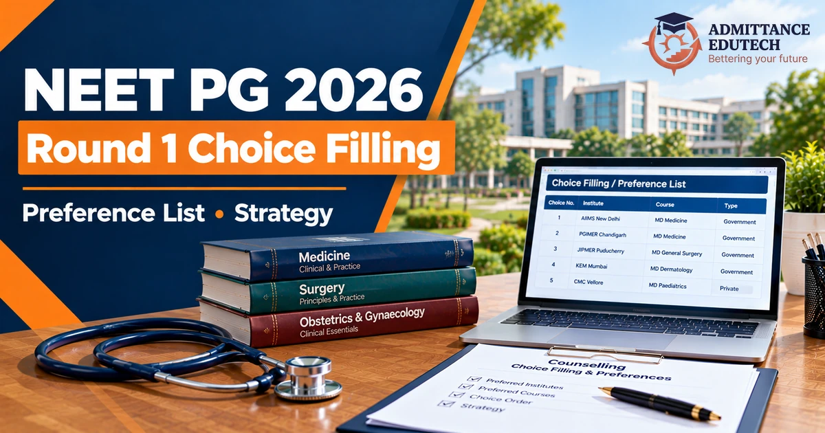 NEET PG 2026 Round 1 Choice Filling: Preference List and Strategy
