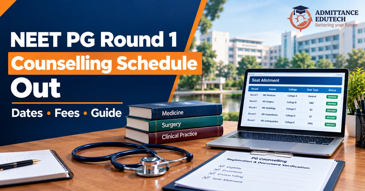 NEET PG Round 1 Counselling Schedule Live: MCC Dates and Link