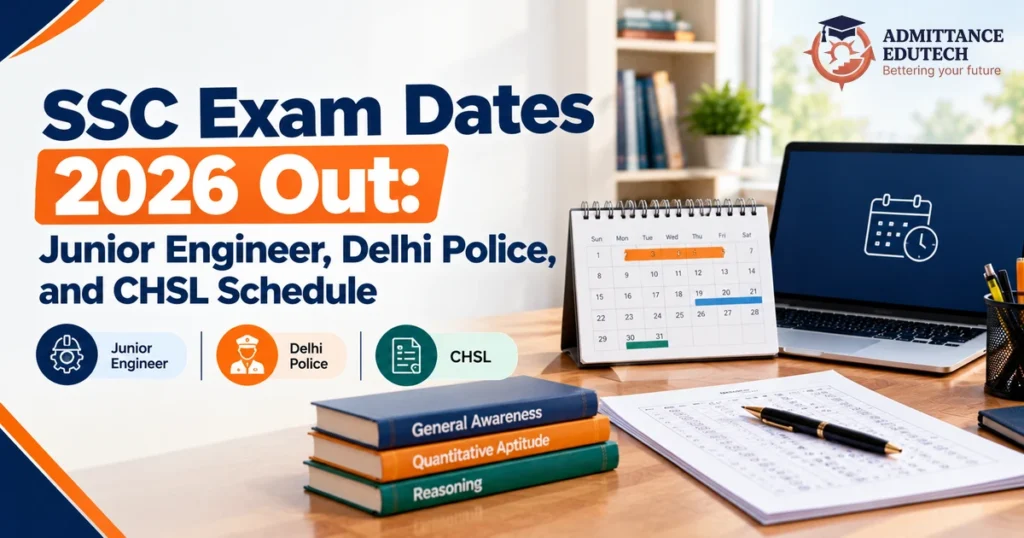 SSC Exam Dates 2026 Out: Junior Engineer, Delhi Police, and CHSL Schedule